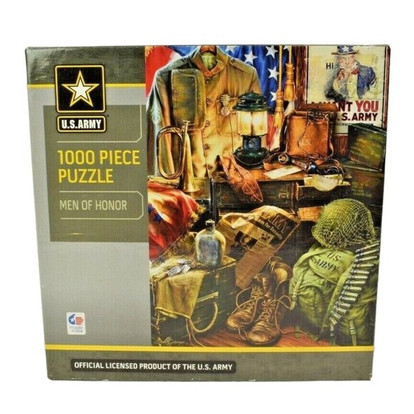 MasterPieces Men of Honor US Army 1000 Piece Military Jigsaw Puzzle (Complete) - Picture 1 of 9